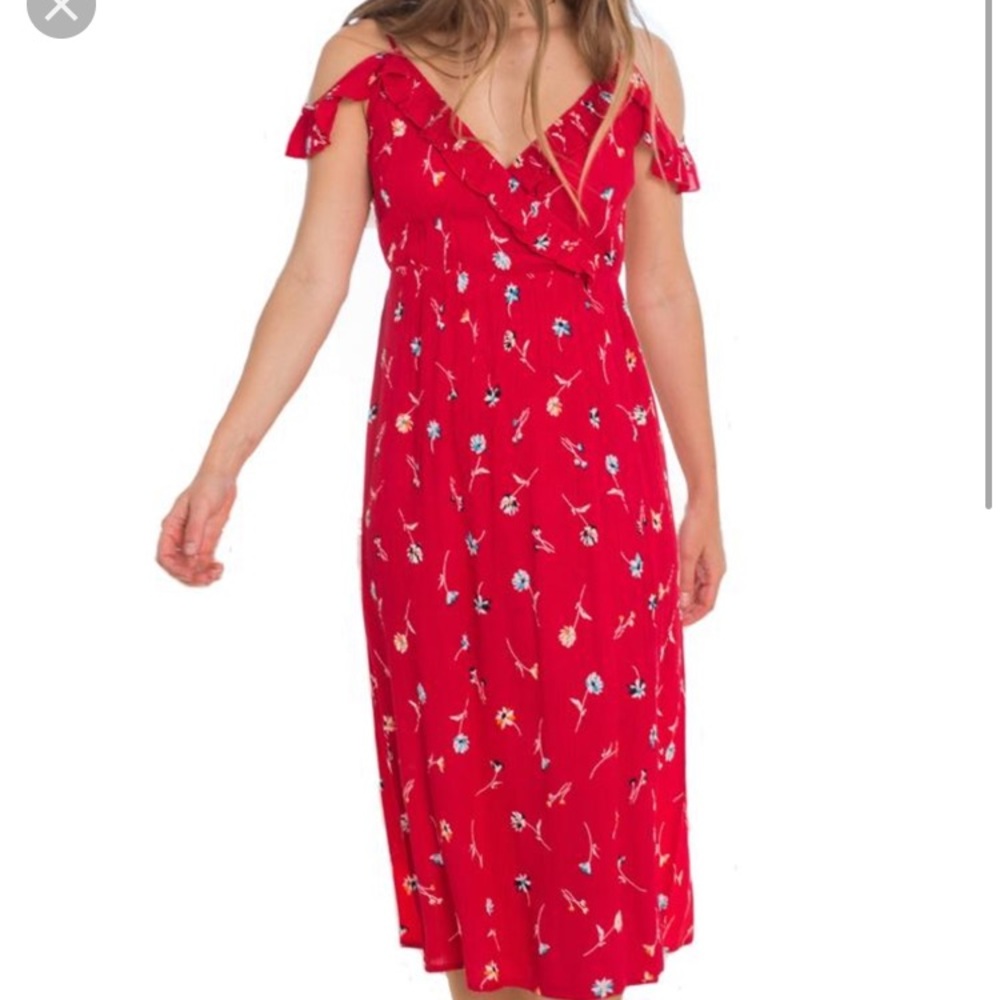 Patrons of Peace Fluttering Floral Wrap Dress